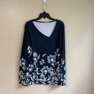 Misslook 2XL navy long sleeve top